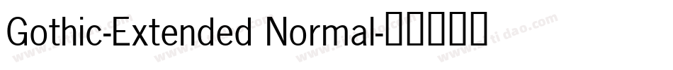 Gothic-Extended Normal字体转换